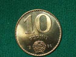 10 Forint 1986 ! Nem Volt Forgalomban ! Verdefényes !