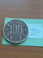 Chile 100 pesos 1989 aluminum bronze, #d
