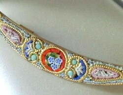 Original millefiori micromosaic brooch vintage