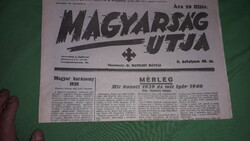 Antique 1939. December 22.. Hungary's road - Nazi newspaper with arrow and cross collector's condition according to pictures