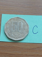 Chile 50 pesos 2010 date 1 sole bernardo o'higgins aluminum bronze #c