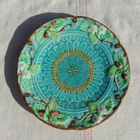 Láng and mayer városlód wall majolica decorative plate, a rarity!