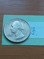 Usa 25 cents 1/4 dollar 1977 / d, quarter, george washington #j