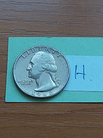Usa 25 cents 1/4 dollar 1968 quarter, george washington #h