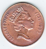 Fiji 2 cents 1992 fi