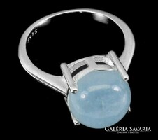 Genuine modern aquamarine silver ring size 7 ¹