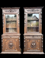 A pair of Neo-Renaissance bookcases