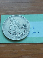 Guatemala 25 centavos 1993 copper-nickel #l