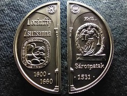 The 400th anniversary of the birth of Zsuzsanna Lorántffy .925 Silver 4000 HUF 2000 bp b (id66087)