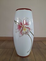 Zsolnay Orchidea mintás porcelán nagy váza