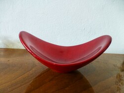 Art deco red ceramic offering, bowl