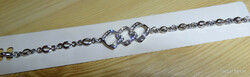 Beautiful crystal bracelet in silver color, polished to a high shine.