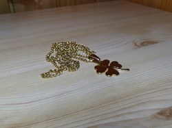 Medical steel clover pendant necklace.