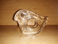 Bird-shaped glass paperweight napkin ring (27/d)