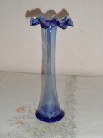 Blue monofilament glass vase