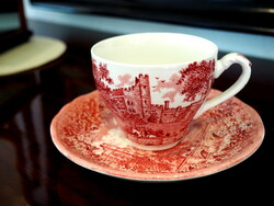 Merry England, bone china coffee cup + base