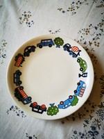 Retro lowland car porcelain flat plate