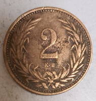 1914. 2 fillér Magyar Királyi Váltópénz (372)