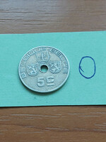 Belgium belgique - belgie 5 centimes 1938 nickel-brass, iii. King Leopold #p