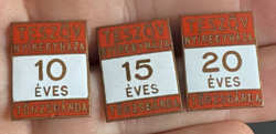 Teszöv - enamelled red copper standard guard badge