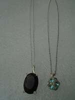 2 Swedish Scandinavian luxury jewelry chain/collier with deep dove blood gemstone, brand new