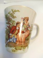 Jelenetes Lengyel porcelán bögre