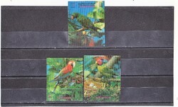 Kingdom of Yemen commemorative stamps parrots complete series 3d version 1970