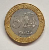 1997. Dominika 10 Pesos bimetál