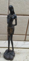 Art deco néger  női fa szobor eladó! 20 cm