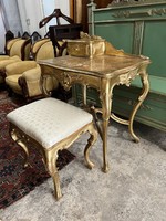 Museum baroque women's dressing table/desk with seat