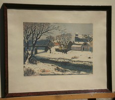 Lajos Mészáros (1925-1971): winter in the mess