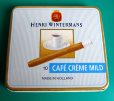 Retro – Henri Wintermans -  kávékrém aromás - szivarkás üres fémdoboz
