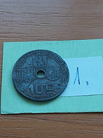 Belgium belgique - belgie 10 centimes 1942 ww ii. Zinc, iii. King Leopold 1