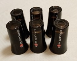 Fekete Unicum nextes poharak (6 db +1)