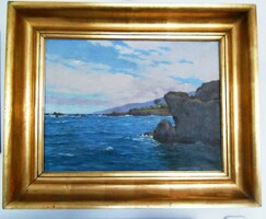Mérő István magyar festő (1873-1938) Puerto Cruz 60X45