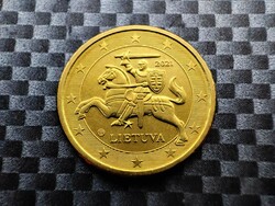 Litvánia 10 euro cent, 2021 UNC / Összetétel:Északi arany /