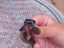 Valódi modern szivarvany psilomelan  ezüstgyűrű 7es meret ¹