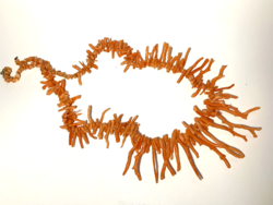 Lazac színű ágas korall nyaklánc 56 cm