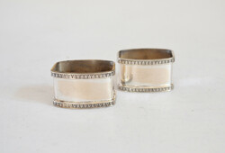 Pair of silver napkin rings in art deco style nf