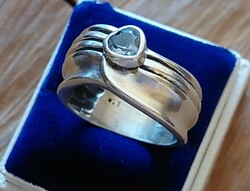 Unique Aquamarine Silver Ring
