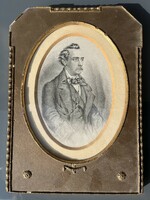 Emanuel Geibel német költő és drámaíró arcképe