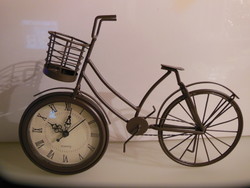 Clock - bicycle - new - metal - 31 x 22 x 3 cm - vintage