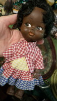 22 cm, retro negro doll, with original clothes, in good condition for its age.