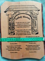 Székely anthem on a wooden board