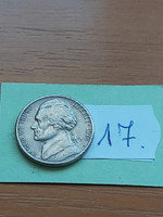 Usa 5 cents 1973 / d, thomas jefferson, copper-nickel 17