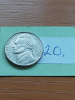 Usa 5 cents 1999 / p, thomas jefferson, copper-nickel 20