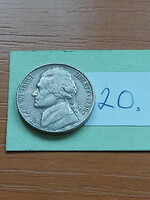 Usa 5 cents 1989 / p, thomas jefferson, copper-nickel 20