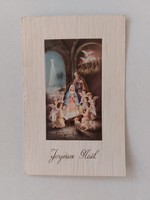 Old Christmas card Nativity scene postcard