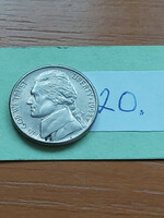 Usa 5 cents 1992 / p, thomas jefferson, copper-nickel 20