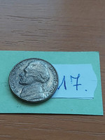 Usa 5 cents 1970 / d, thomas jefferson, copper-nickel 17